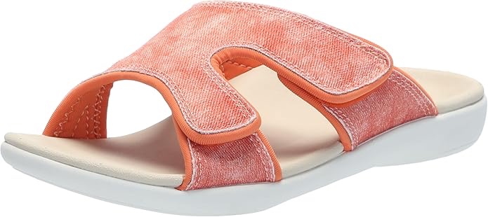size: 39 REVITALIGN Women's Kholo Canvas Slide Sandal, Orangs, 9