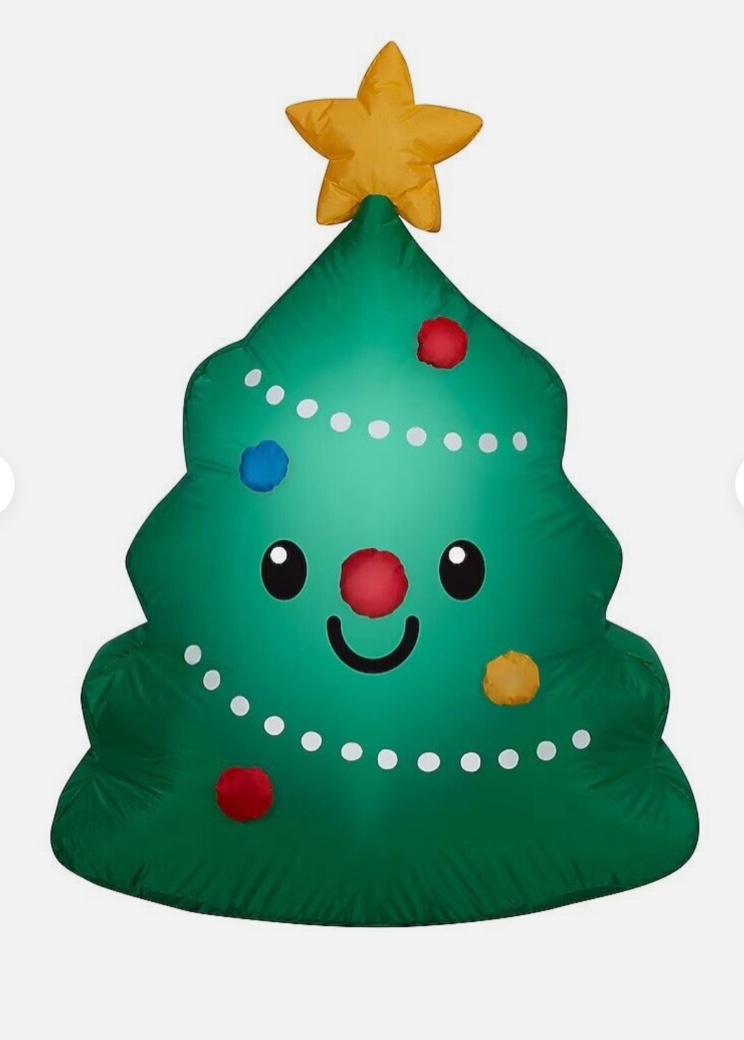 Holiday Living 3.5 Ft Smiling Christmas Tree Airblown Inflatable New