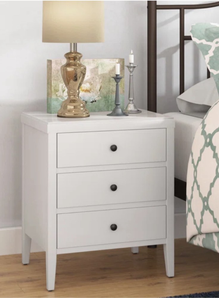 Rushville Wood Nightstand, White