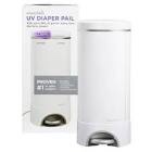 Munchkin UV Diaper Pail #1 in Odor Control, LED UV Lights Kills 99% of Germs and Odor Causing Bacteria on Lid Surface, Includes 1 UV Refill Ring and 1 UV Snap, Seal & Toss Bag