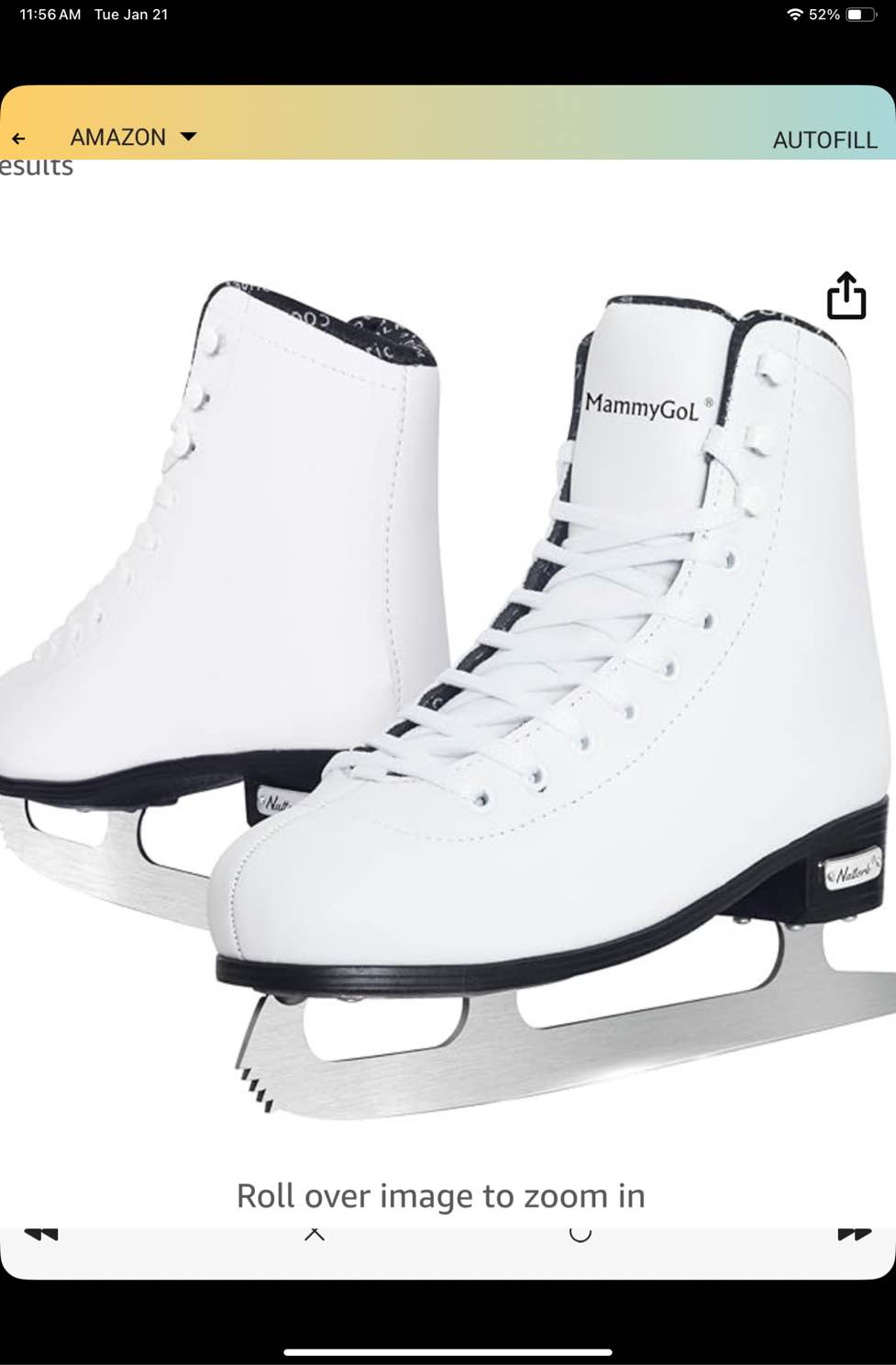 MammyGol Womens/Misses/Girls Lace up Light Support Ice Figure Skates Women Size 6 7 8 9 10 11 12