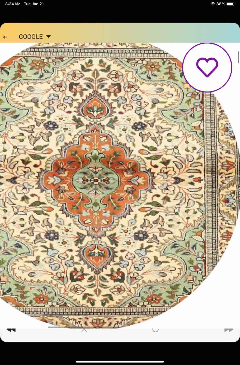 100% Machine Washable Traditional 4371 Area Rug