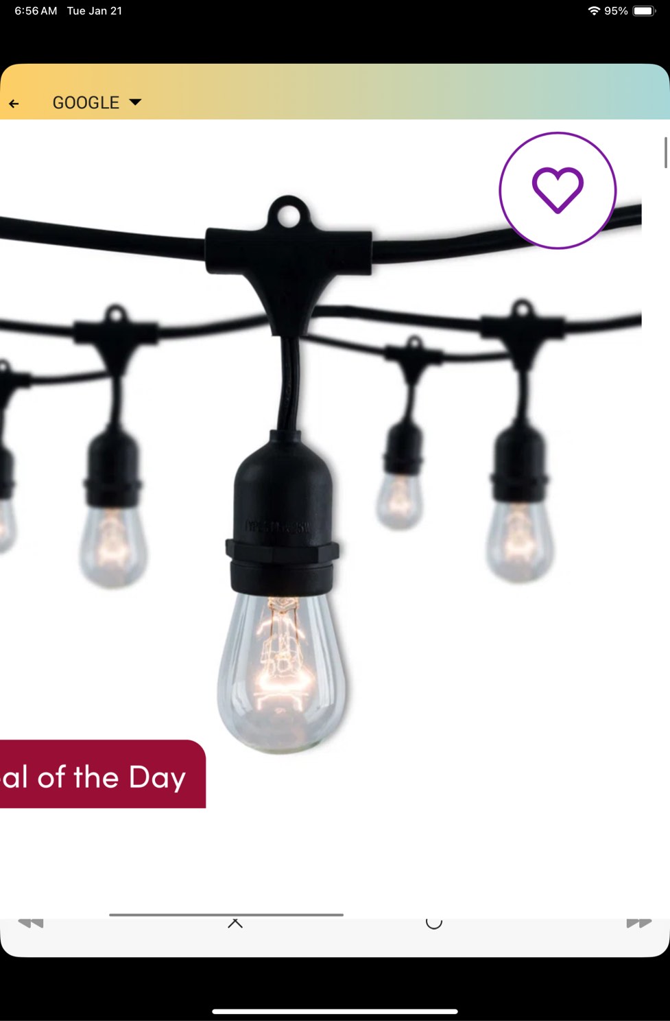 Kantrell 48-ft Outdoor 15 - Bulb Standard String Light (End to End Connectable)