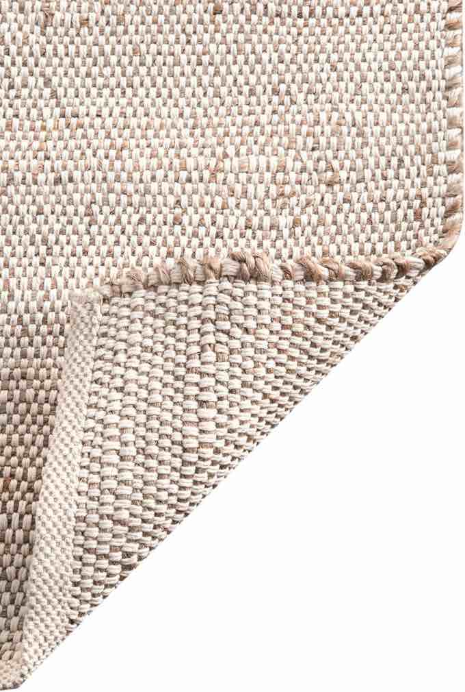  Non-recognizable measure homes Jute Cotton Hand Woven Natural Farmhouse Area Rug for Living Room - Rustic Vintage Bohemian Décor