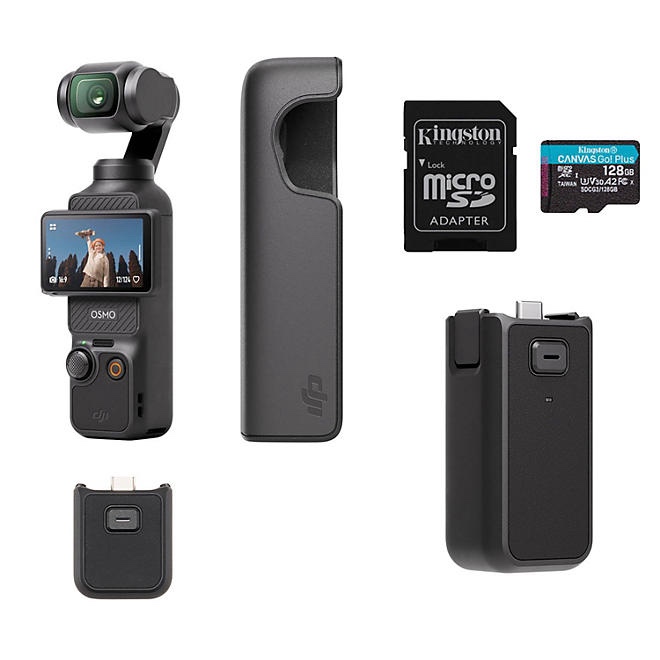 DJI Osmo Pocket 3 Camera Bundle with 128GB SD Card