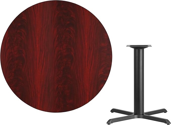 42” round laminate table top mahogany 