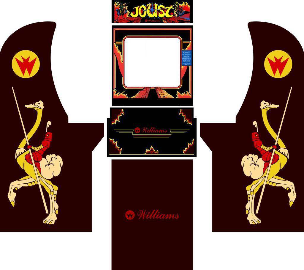 Arcade1up Arcade Cabinet Graphic Decal Complete Kits -Joust