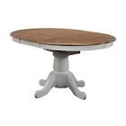 Ammon Extendable Round Solid Wood Dining Table (incomplete box 1/2)( only table top) 