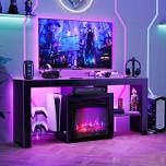 VINGLI Fireplace TV Stand up to 70" with LED Lights( only stand tv) 