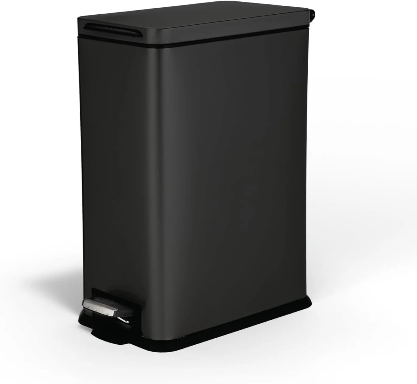 16.7L Steel Gallon Step On Trash Can black 