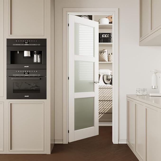 Primed 1 Panel Shaker Bi-Fold Door glass 30*80 