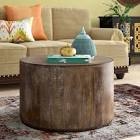 Gautam Solid Wood Drum Coffee Table