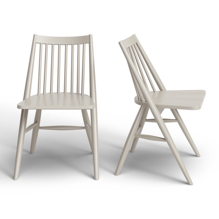 Kloss Solid Wood Slat Back Side Chair white 