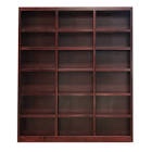 Aliette Triple Wide Wood Bookcase, 18 Shelf, 84 inch Tall (incomplete box 1 of 2) 