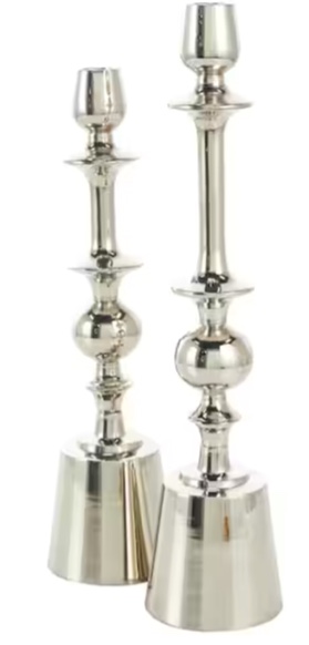 Silver Aluminum Candle Holder (1 only)
