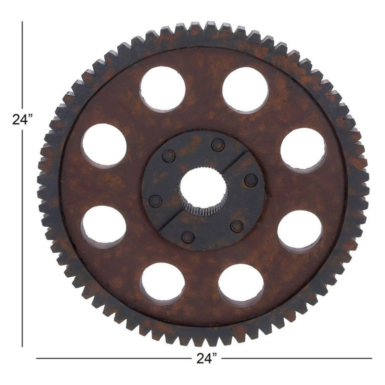 Rustic Round Polyurethane Wall Widget Gear Teeth Circle Pattern Decor 