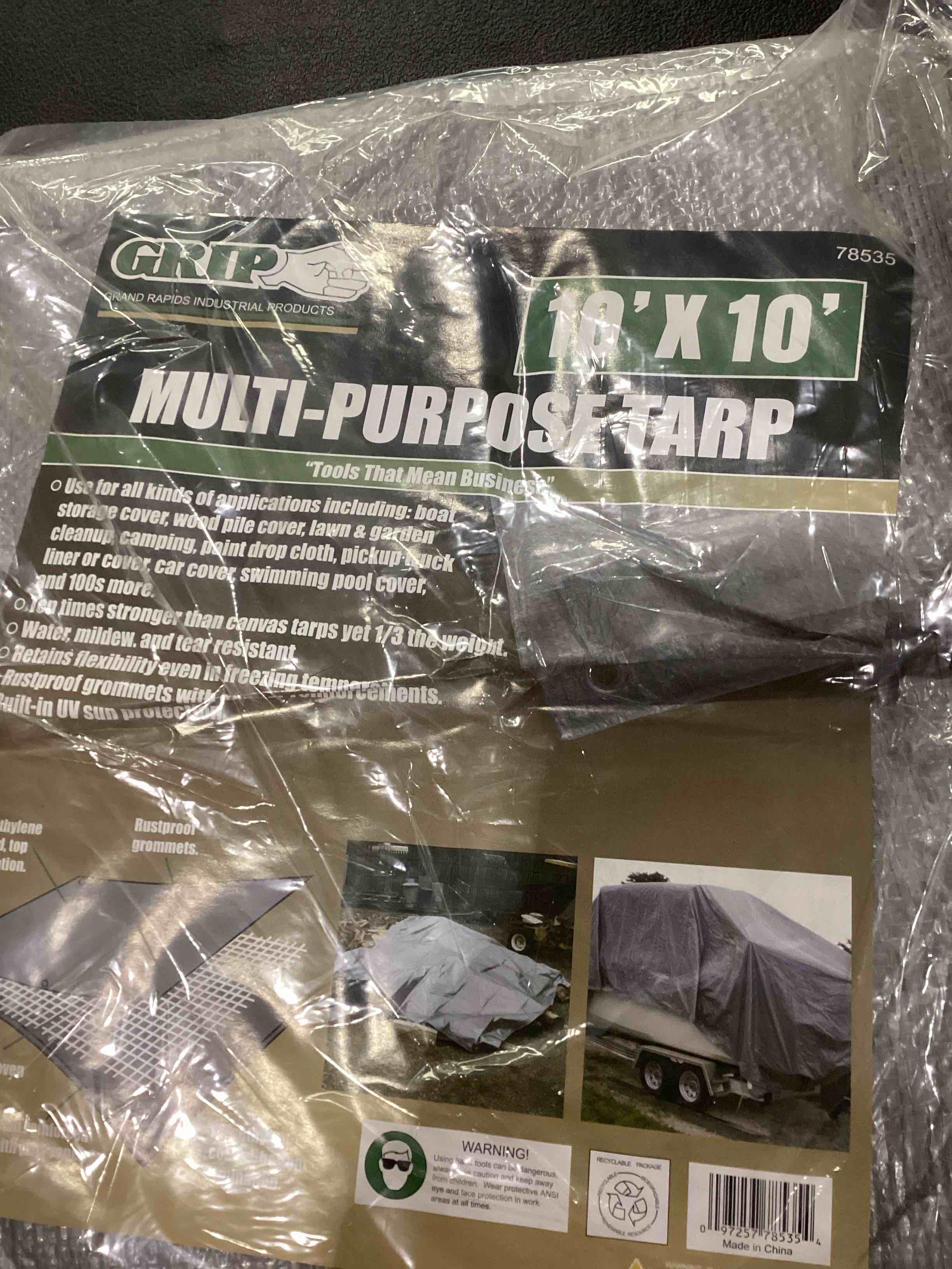 Grip-On multi-purpose tarp 10 x 10