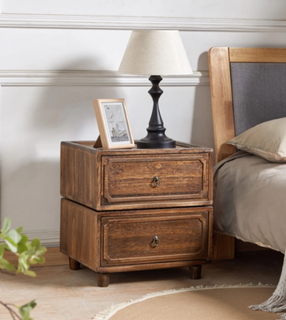 Nicole 2 drawer end table NSCL1119 - WAL