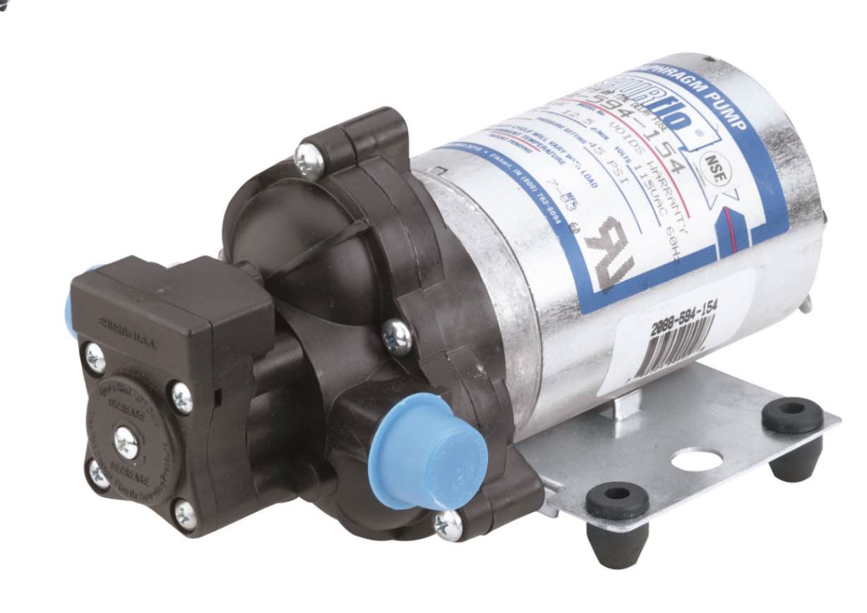 Shurflo Industrial Diaphragm Water Pump - 198 GPH, 1/2in. Port, 50 PSI, 115V, Model# 2088-594-154BX