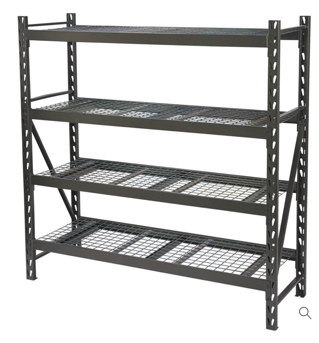 Ironton 4-Tier Storage Shelving, 77in.W x 72in.H x 24in.D
