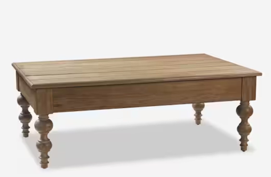 CTJY0755-ACR Angelica lift top 4 legs coffee table with storage (may be missing hardware)