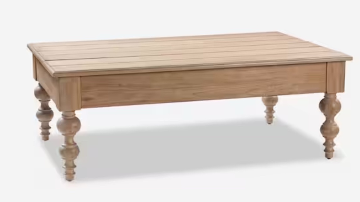 angelica lift top 4 legs coffee table with storage ctjy0755-nat (may be missing hardware)