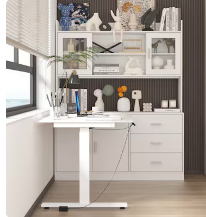 FUFU&GAGA 68.5-in White Modern/Contemporary Writing desk (box 2 of 2 only)KF210275US-01AA-B001
