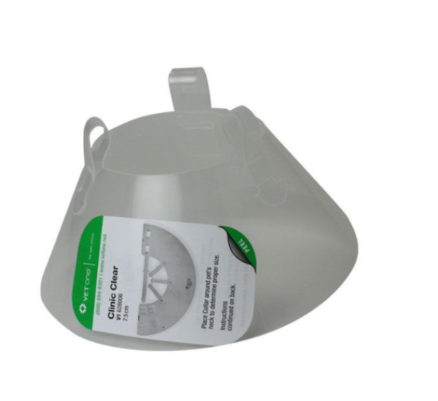 Clinic Clear Elizabethan Collar, 15.5 - 19 (25cm Depth) Clinic Clear V1 633006(20 pcs)