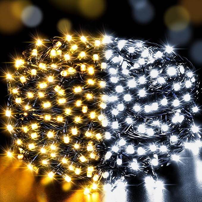 300 LED Christmas String Lights, 108FT Christmas Lights - UL Certified Outdoor & Indoor Fairy Lights Christmas Tree Decor, Patio, Garden, Party, Wedding, Halloween, Holiday Decoration