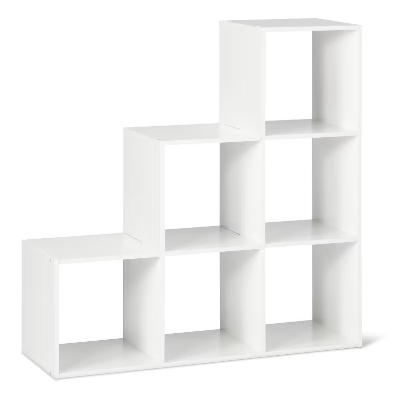 11" 321Cube Organizer Shelf White - Room Essentials™: 6-Cubby Bookcase, Particle Board, Paper Laminate Finish
