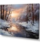 frozen wilderness winter landscape l framed on canvas print