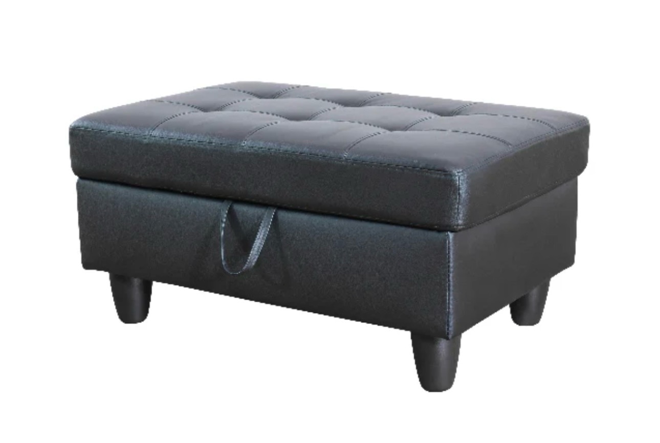 Faux Leather Storage Ottoman F091