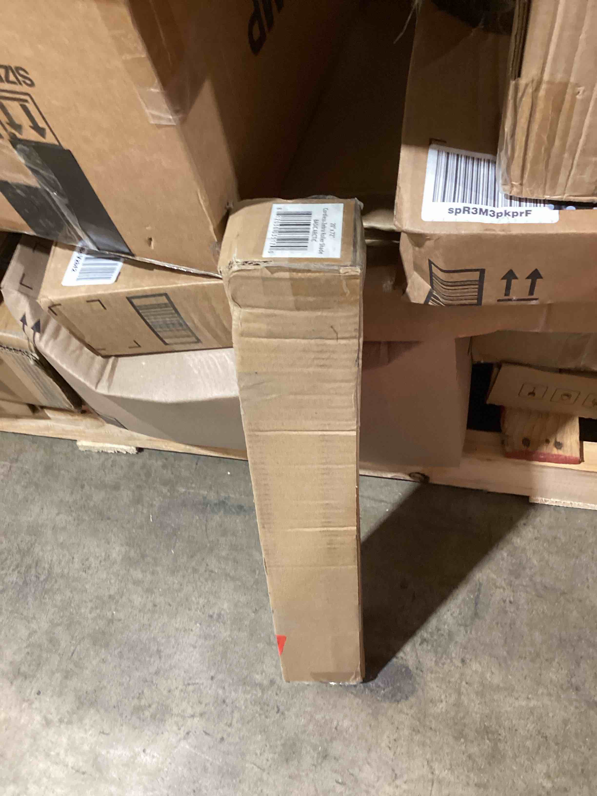 Condition photo showing As Is for 20"x72" Chicology Light Filtering Zebra Shade White