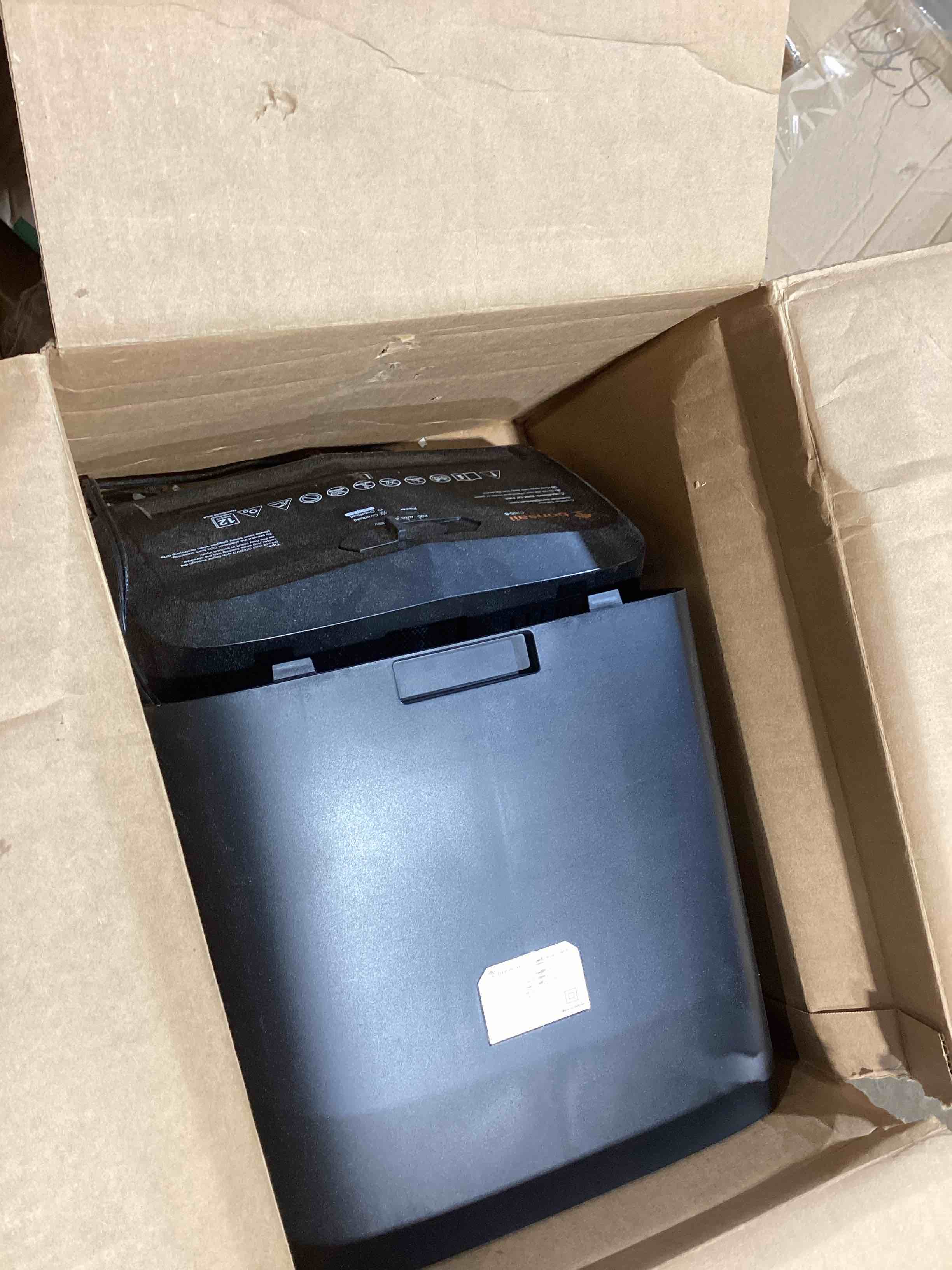 Condition photo showing As Is for Bonsaii 12-Sheet Micro Cut Shredders for Home Office, 60 Minute P-4 Security Level Paper Shredder for CD, Credit Card, Mails, Staple, Clip, with Jam-Proof System & 4.2 Gal Pullout Bin C266-B 12 Sheet-6 0Mins