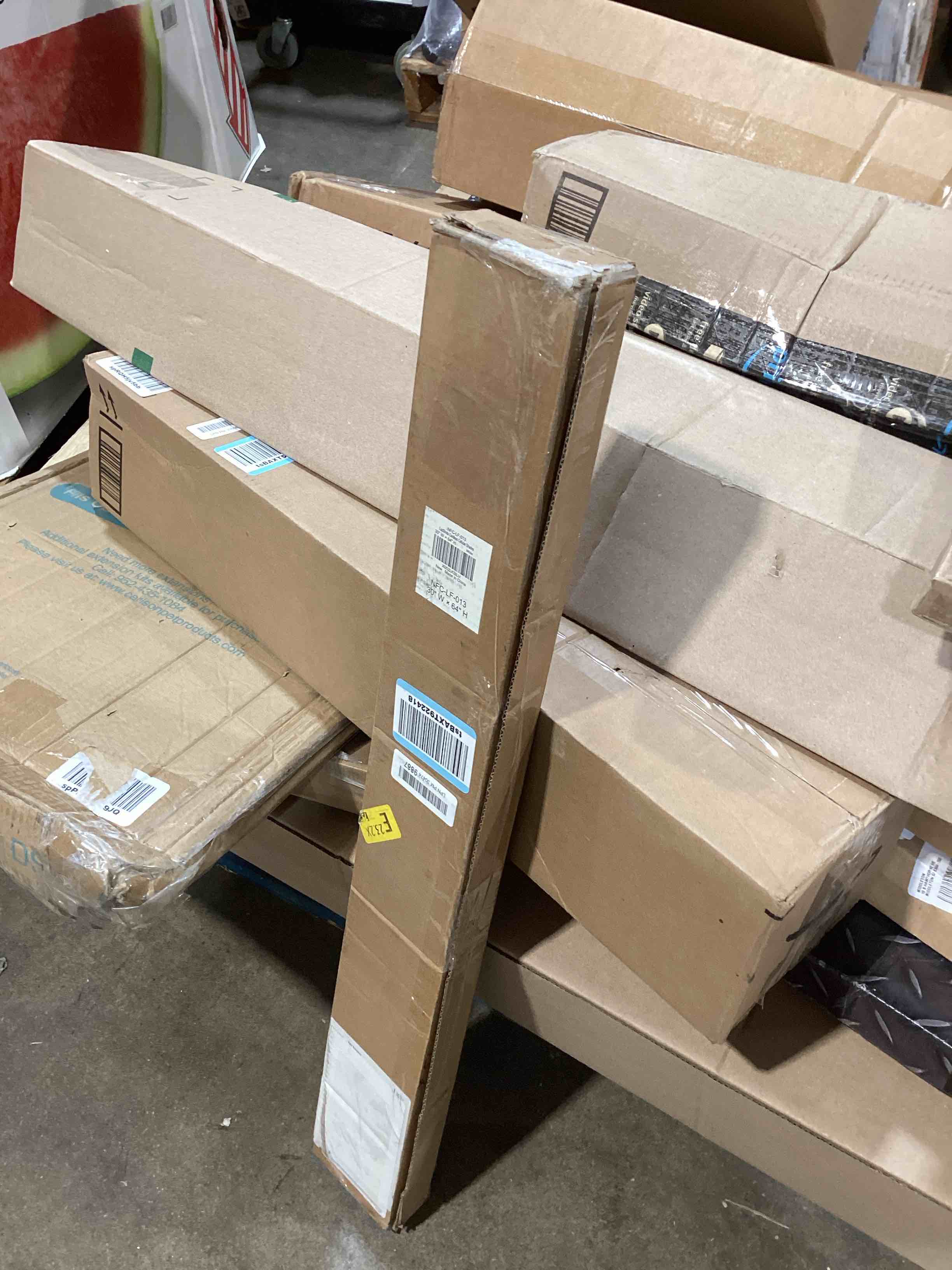 Condition photo showing Good Condition for LazBlinds Cordless Cellular Shades, No Tools No Drill Light Filtering Honeycomb Shades Pleated Blinds for Windows, 30'' W x 64'' H, White Light Filtering-white 30'' W x 64'' H