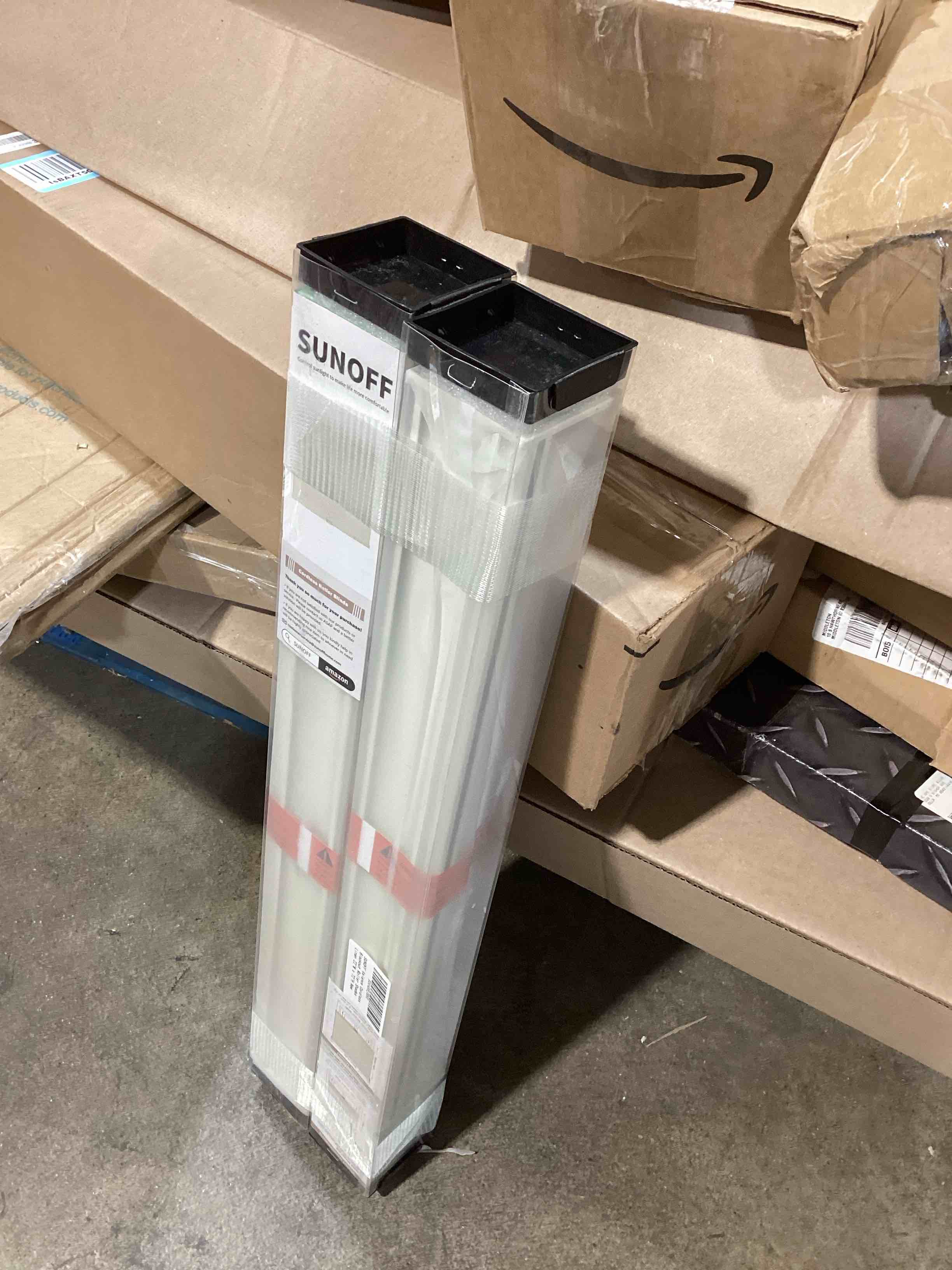 Condition photo showing New/Like New for Cordless Blackout Roller Shades Blinds for Windows Free-Stop,Pull Down Room Darkening with Valance,Thermal Insulated Woven Fabric Window Door Blinds for Home,Office,Linen 22" W x 72" L 22"W x 72"H Linen