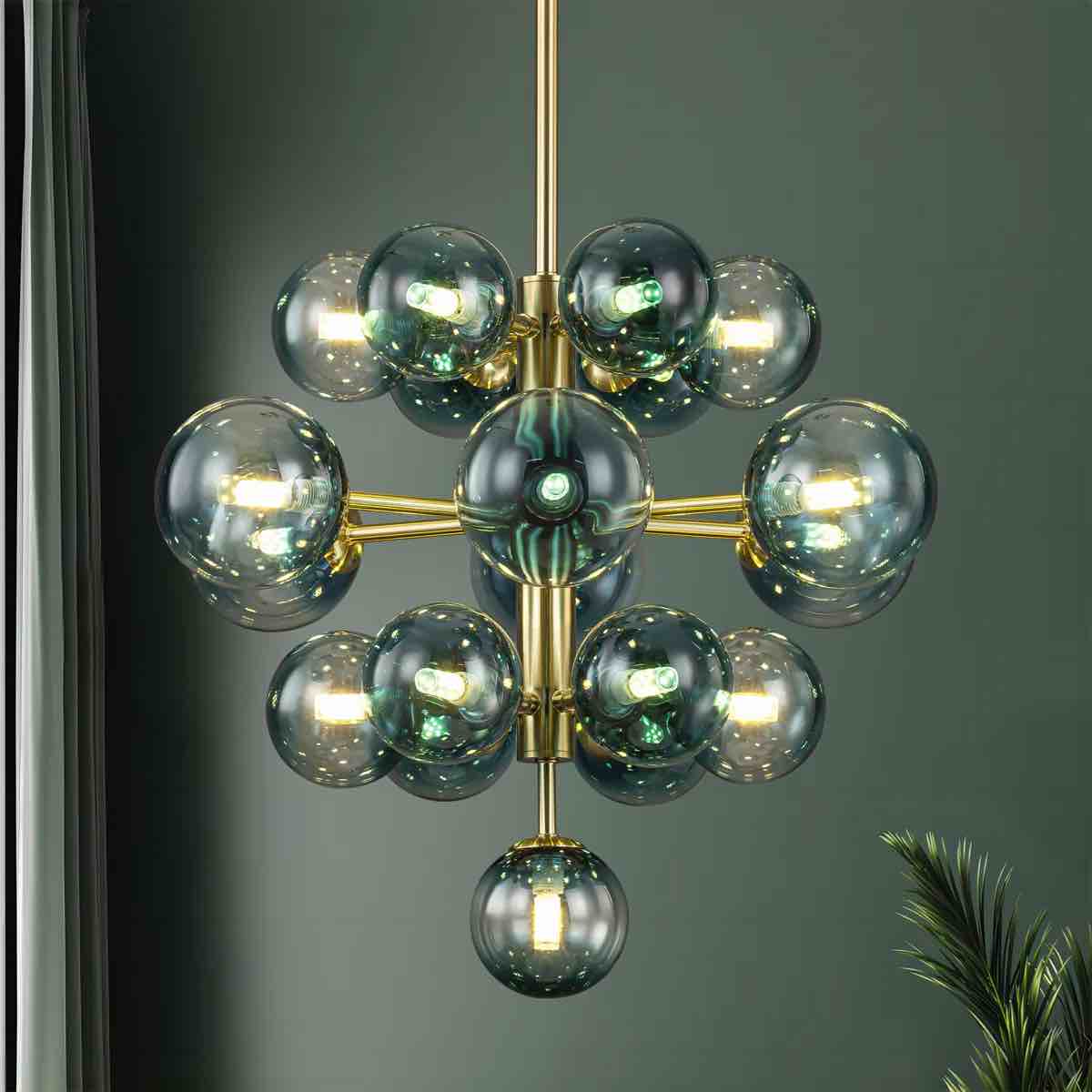 Scituate 19 - Light Glass Globes Bubble Kitchen Island Pendant Chandelier Light