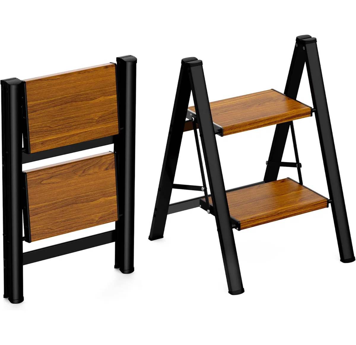 2 Step Ladder,Lightweight Aluminum Folding Step Stool with Anti-Slip Wide Pedal,330lbs Capacity, for Household,Kitchen,Office By WFX Utility™