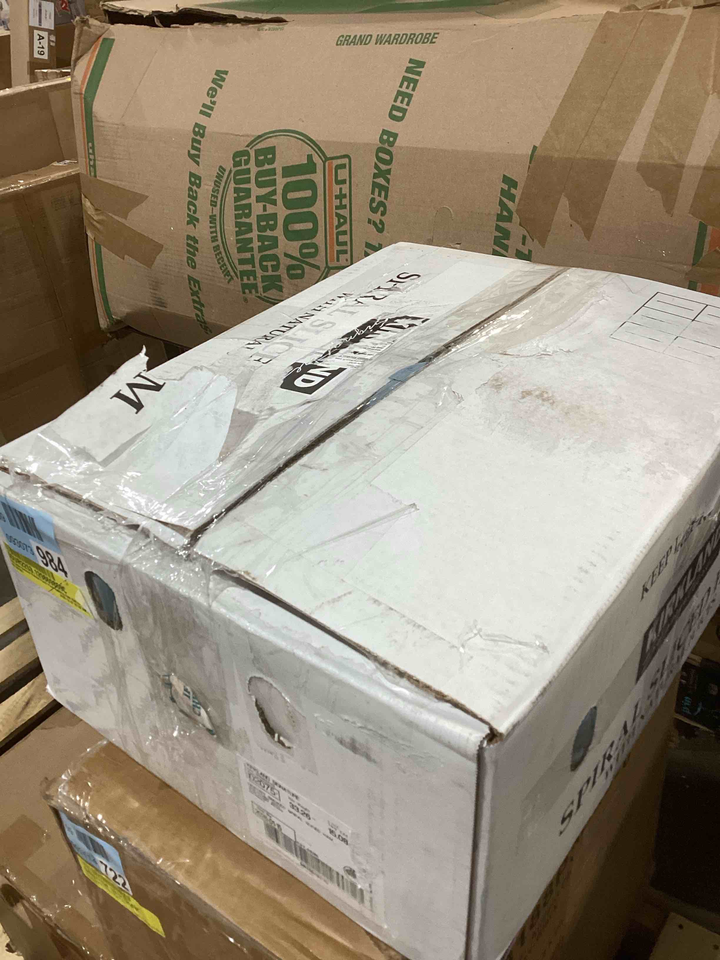 Condition photo showing As Is for Bedsure Queen Comforter Set Mineral Blue - Bed in a Bag Queen 7 Pieces, Pintuck Bedding Sets Gift for Christmas, Pinch Pleat Bed Set with Queen Size Comforter, Sheets, Pillowcases & Shams Queen 07 - Mineral Blue