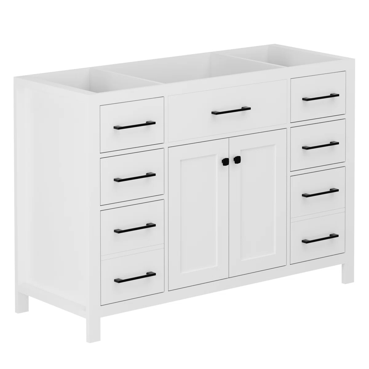 48” Single Sink Bathroom Vanity Cabinet Base Only, Sink Not Included THKFBV162WH0YW