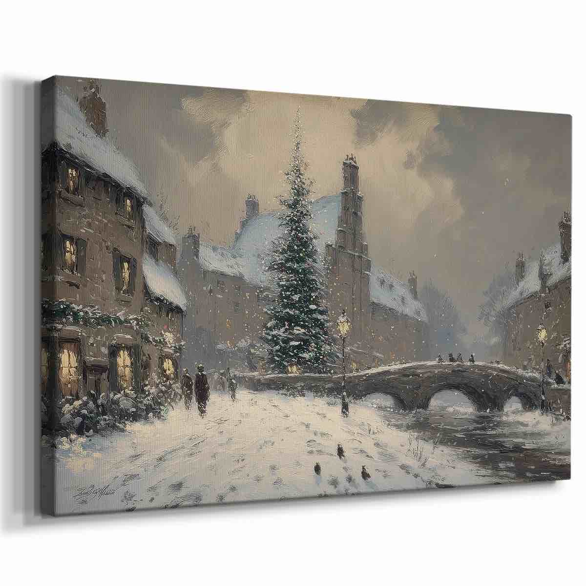 Pale Winter Snow Whisper- Premium Gallery Wrapped Canvas, 48" H x 32" W
