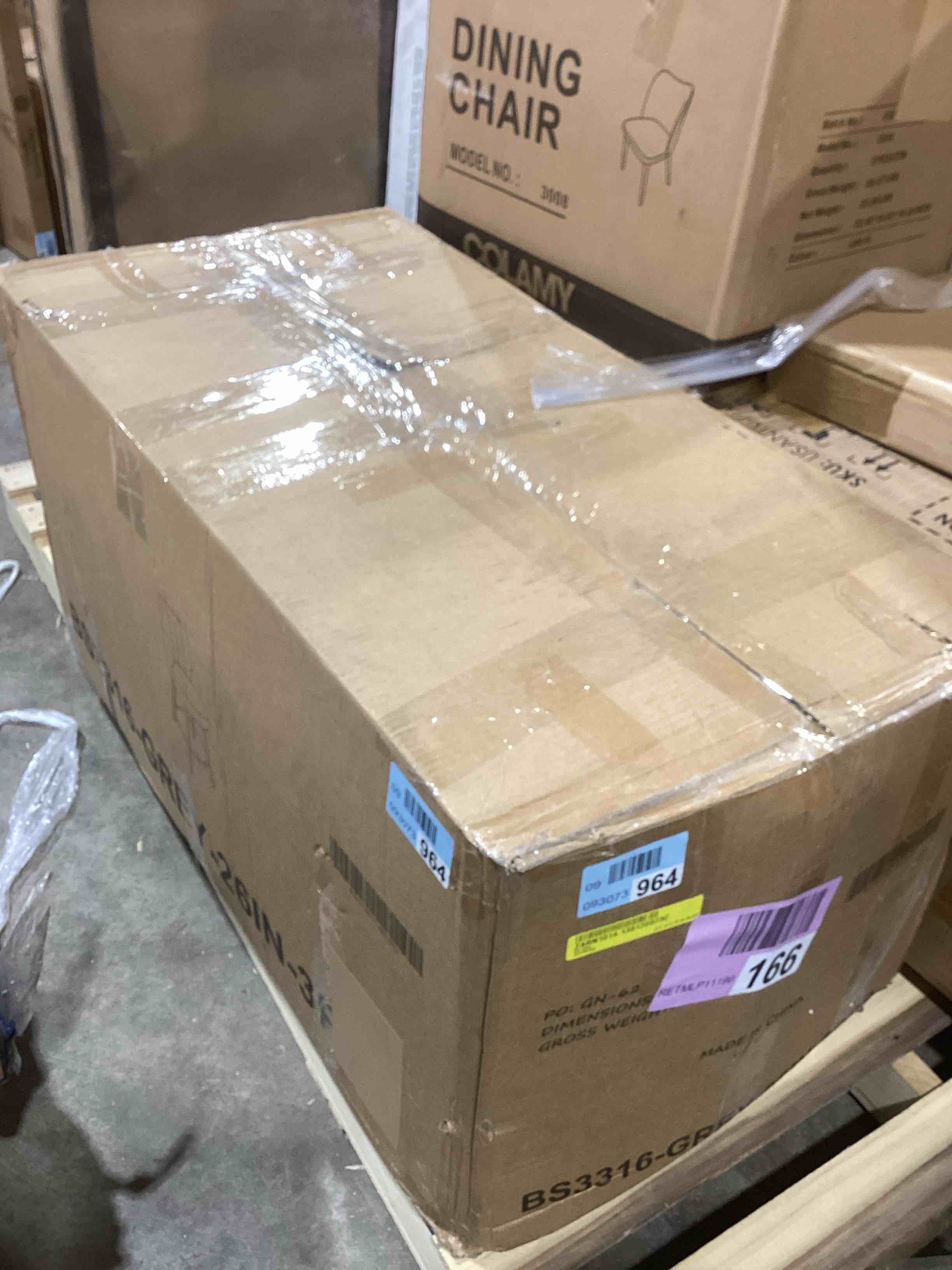 Condition photo showing Good Condition for Swivel Bar Stools, 24" Counter Height Bar Stools Set of 3, Fabric Upholstered Counter Barstools with Solid Wood Legs for Kitchen Island, Home Bar, Dark Gray