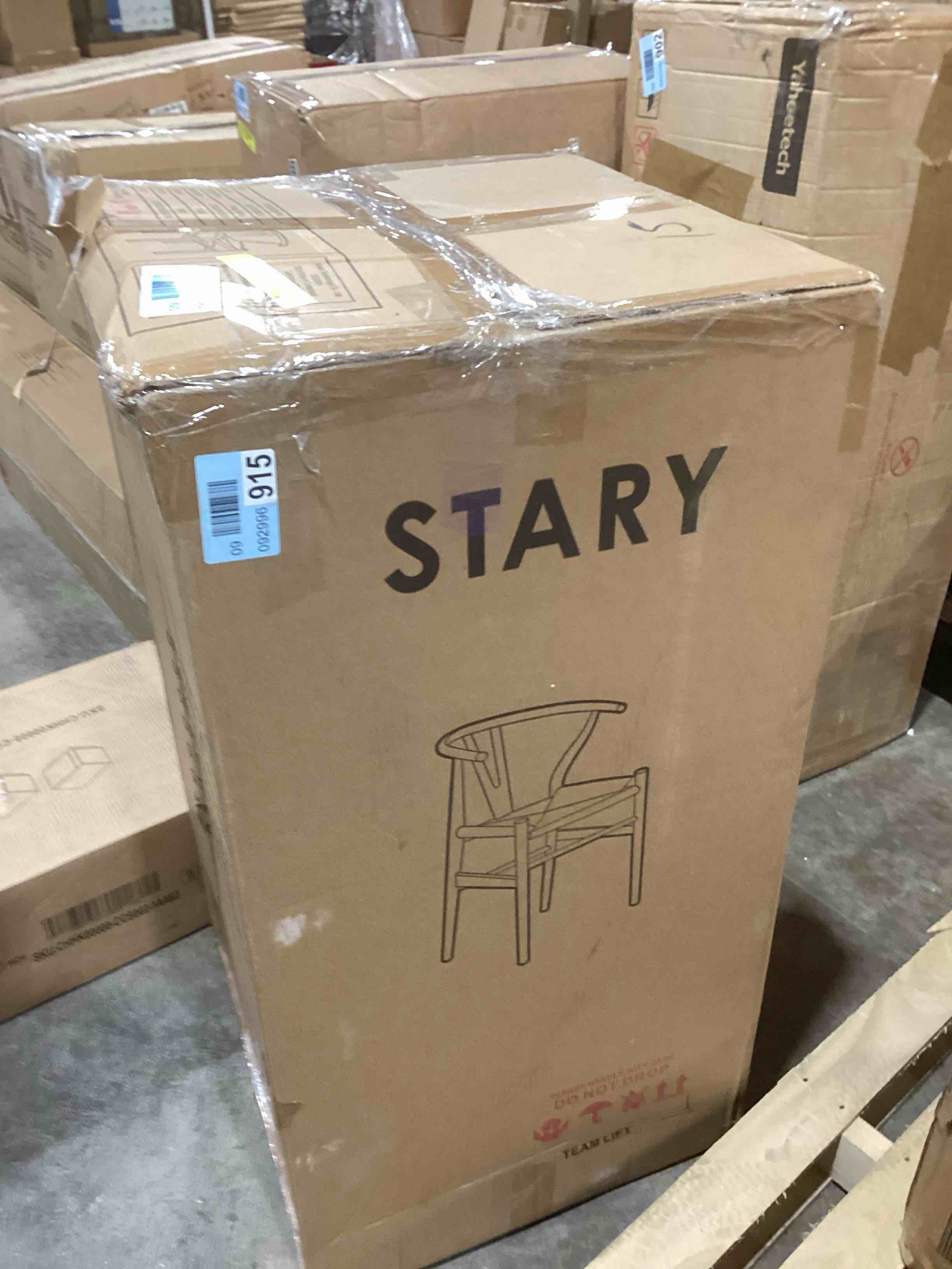 Condition photo showing Good Condition for Soliel Solid Weave Wood Dining Chair (Set Of 2)