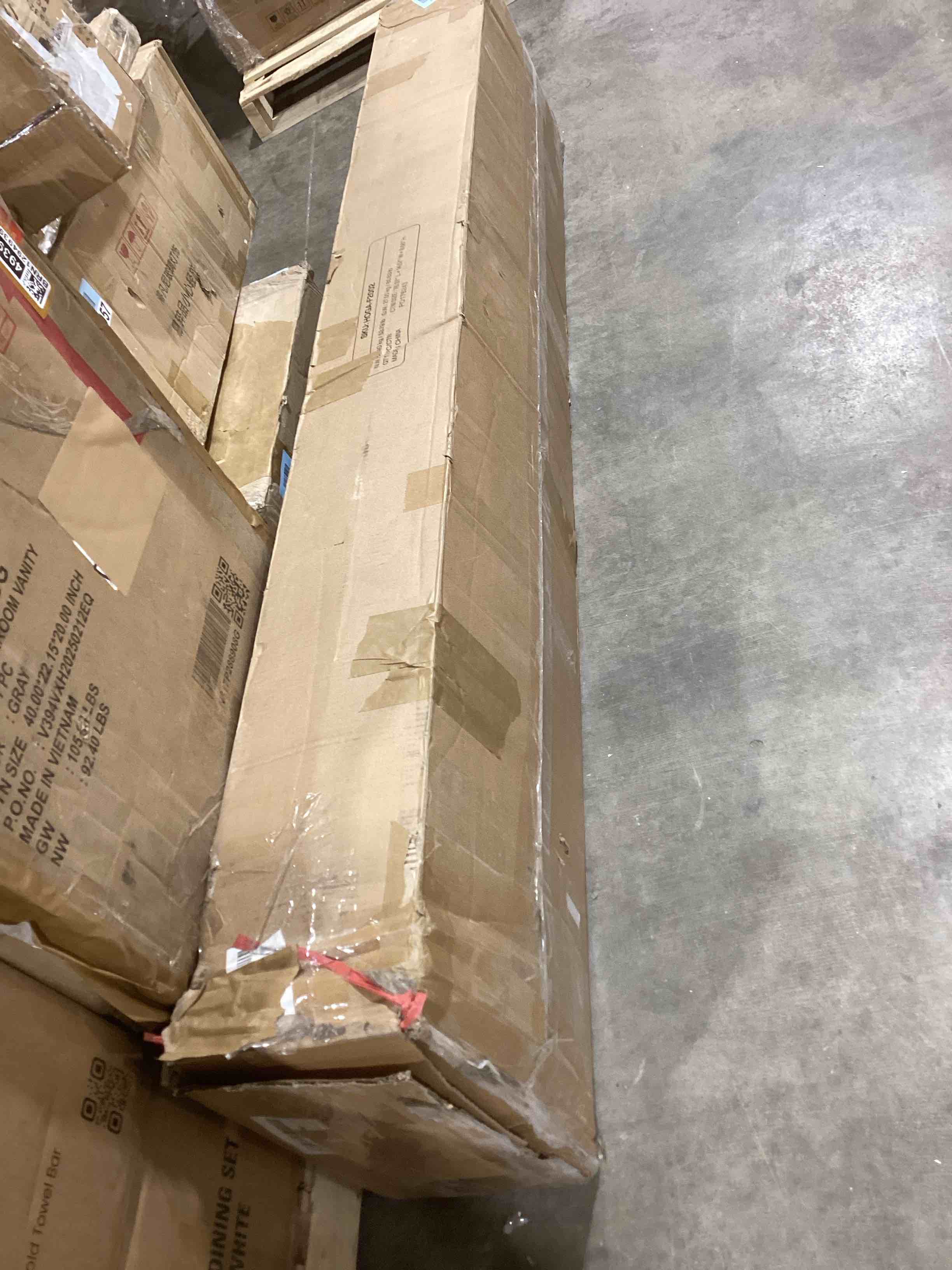 Condition photo showing Good Condition for Dyron Extra Long Farmhouse Console Table For Entryway, Brown 