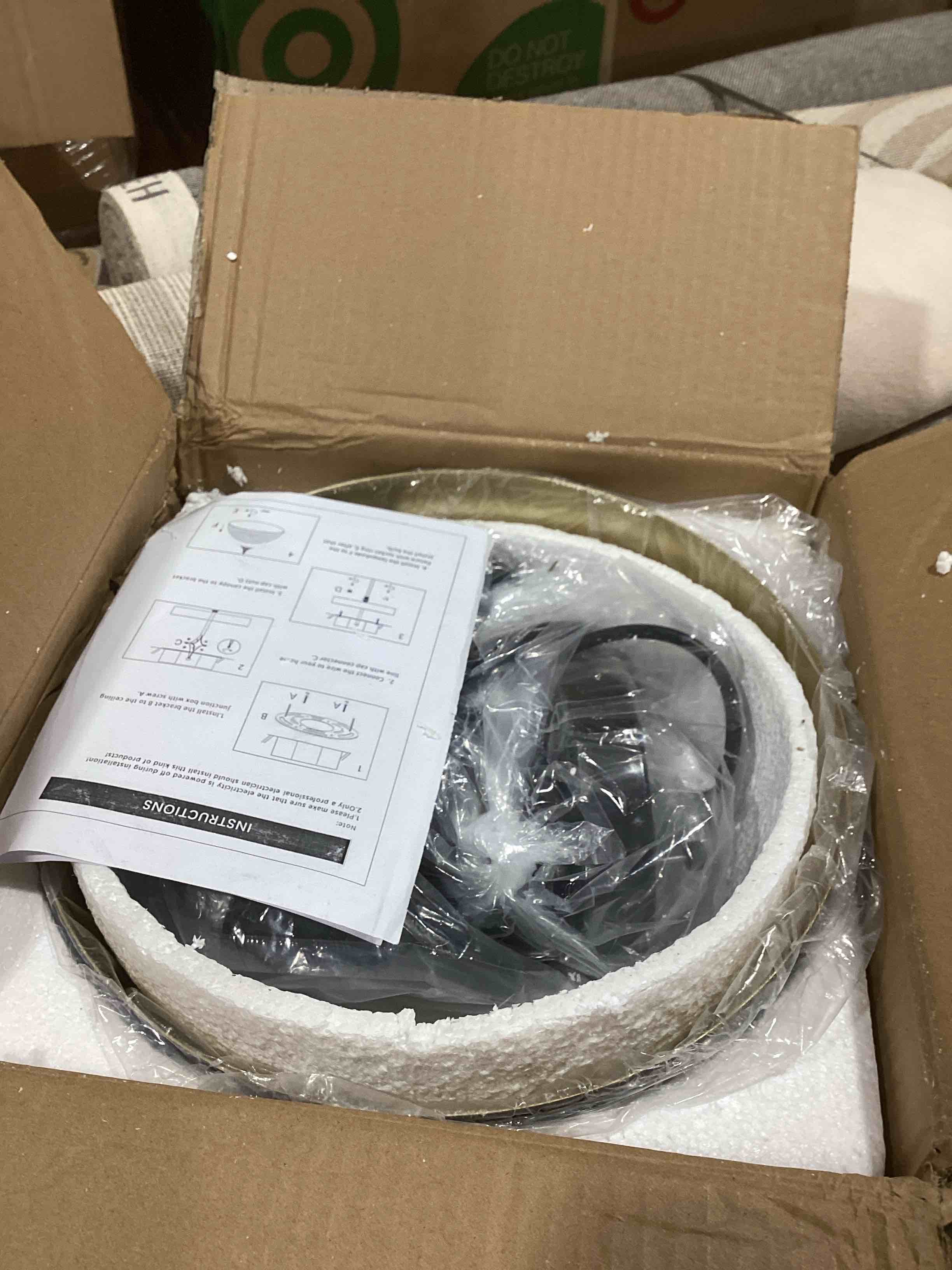 Condition photo showing New/Like New for 3 - Light 11.81'' Dome Pendant for Kitchen Island Modern Pendant Lighting Fixtures ( Set of 3)