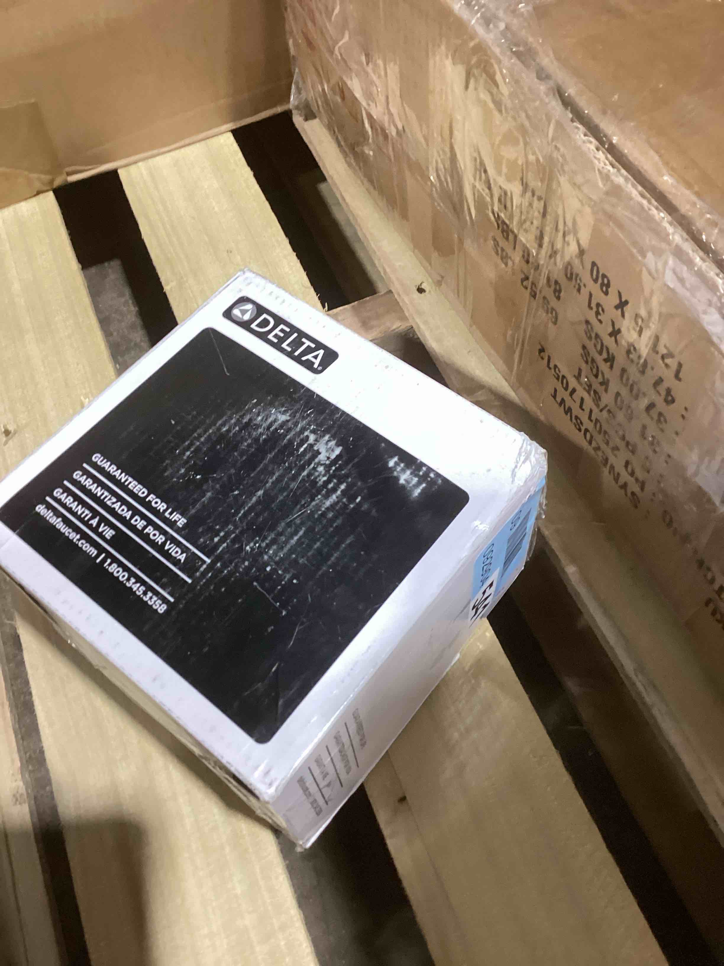 Condition photo showing Good Condition for Delta Faucet 4 Inch Tile-In Square Shower Floor Drain Black, Shower Drain Kit, Square Shower Drain, Chrome Shower Drain, Shower Floor Drain, Matte Black DT062412-BL