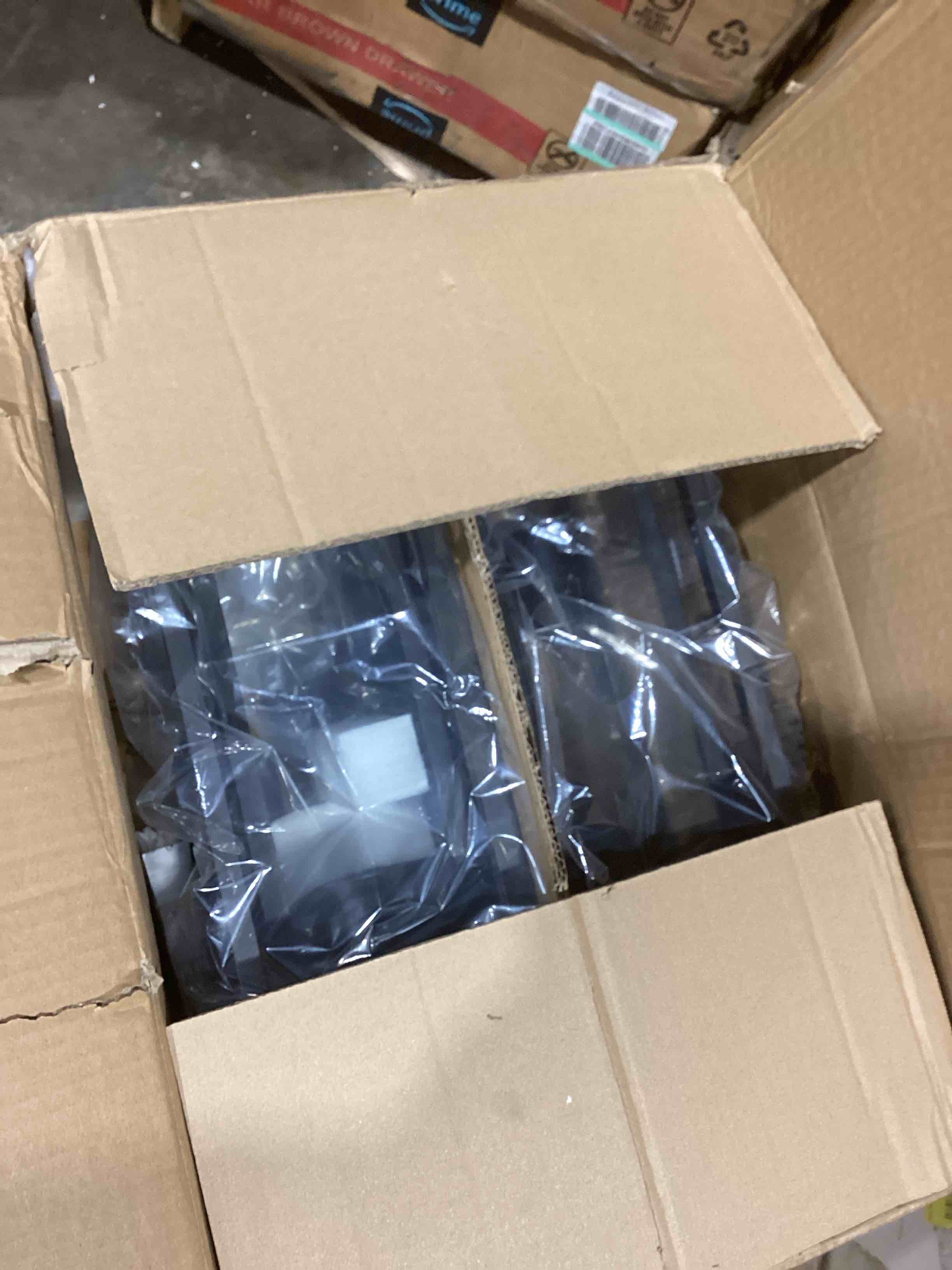 Condition photo showing New/Like New for mirrea 14" Classic Outdoor Wall Sconce 1 Light in Matte Black Rectangular Metal Frame and Clear Glass Shade Waterproof Porch Light Patio Light Pack of 2