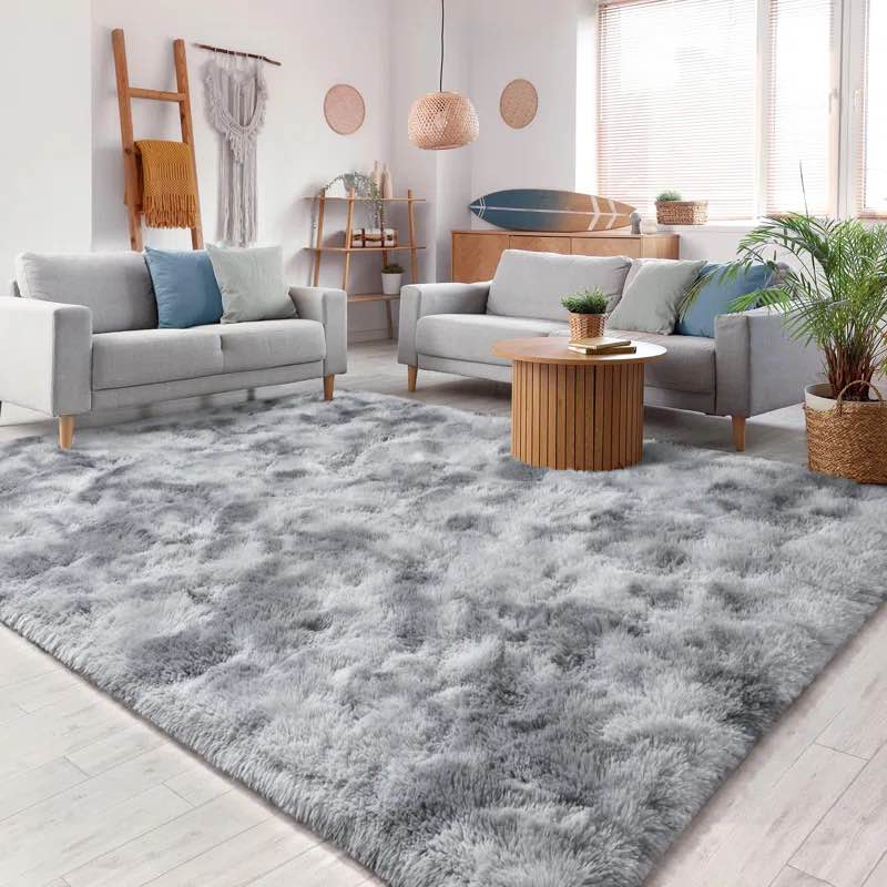 Antonije Tie Dye Shag Area Rug In Gray, Size: Rectangle 8' x 10'