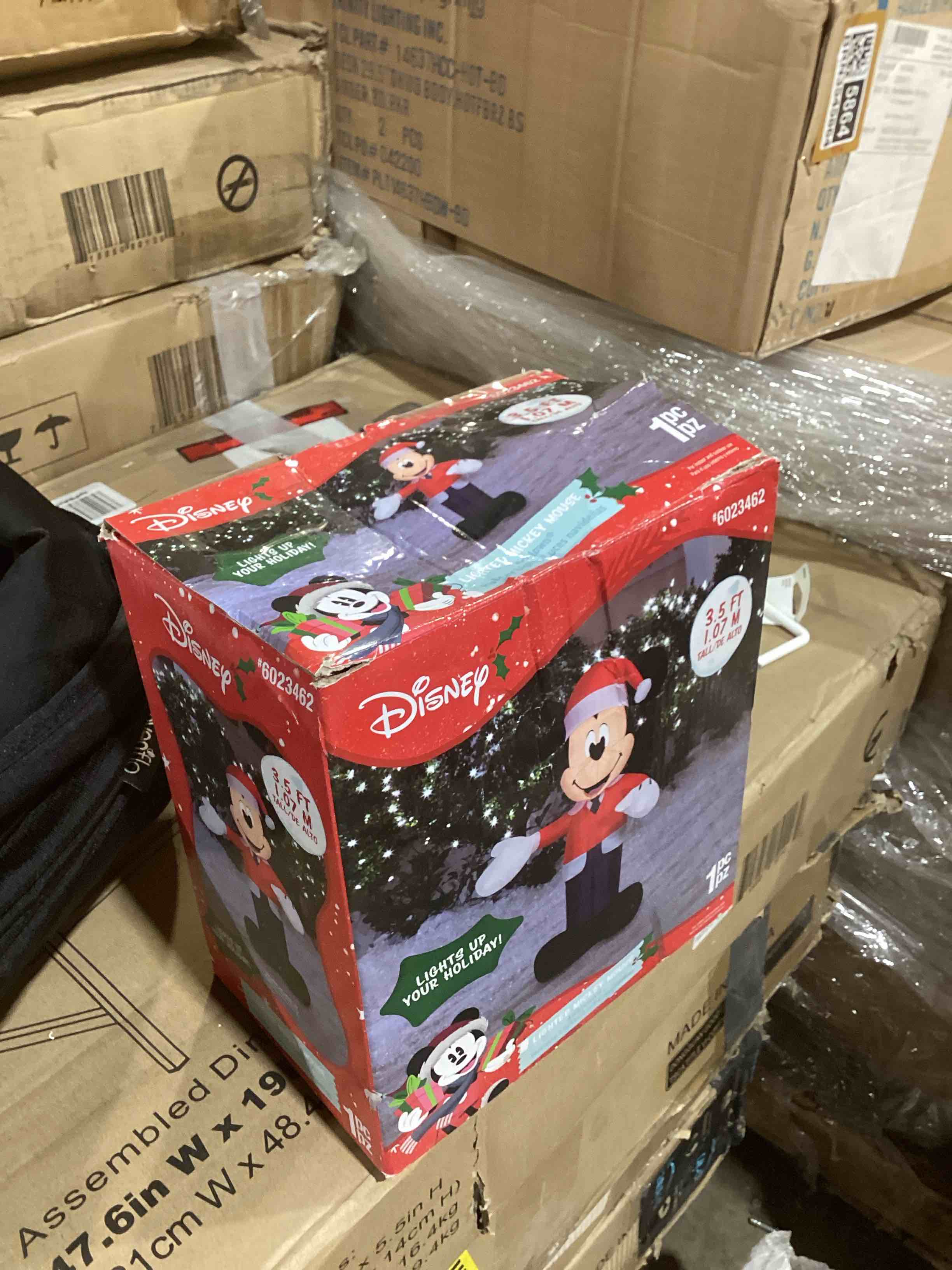 Condition photo showing Good Condition for Disney 3.5-ft Lighted Disney Mickey Mouse Mouse Christmas Inflatable Item #6023462