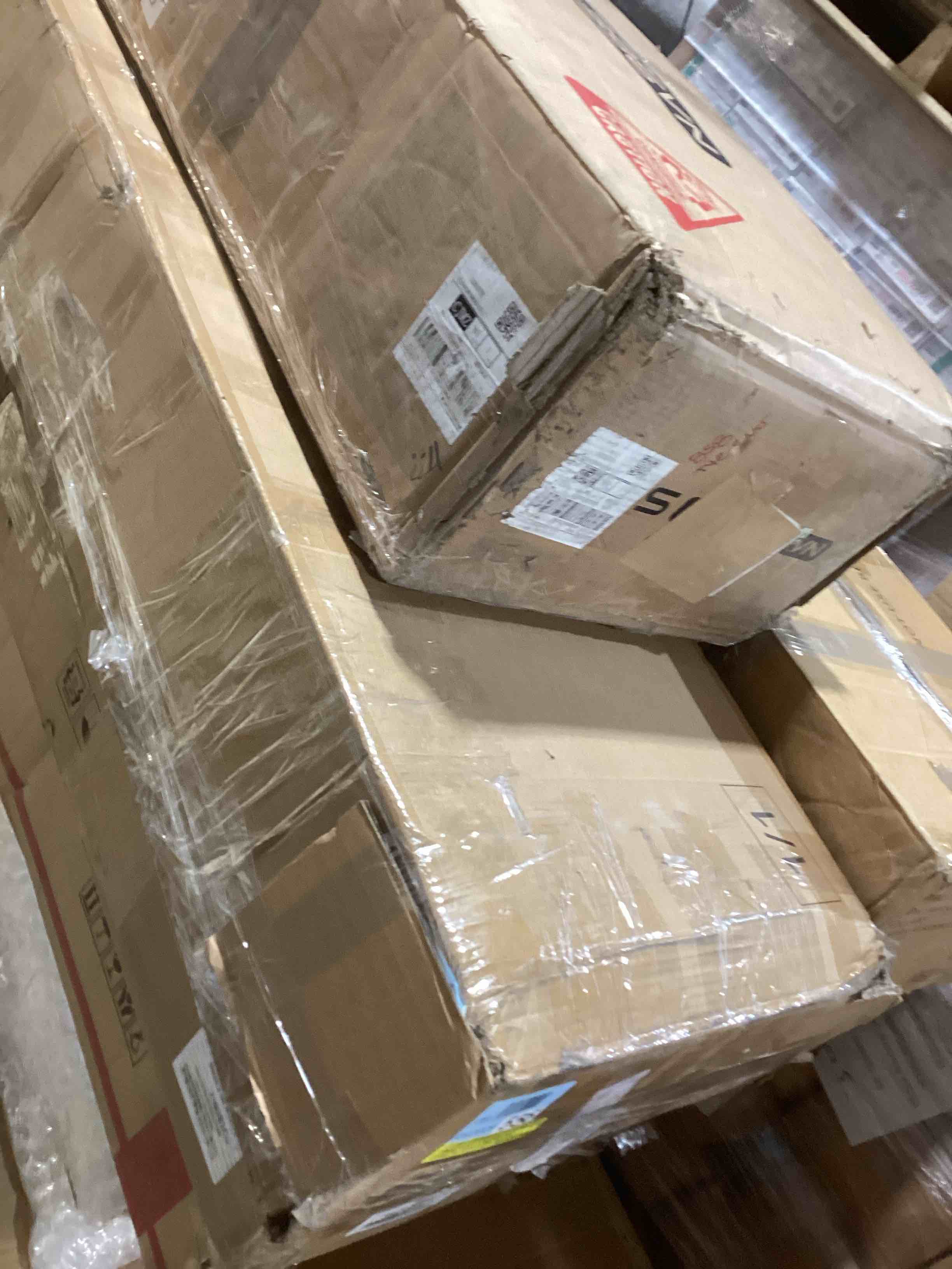 Condition photo showing Good Condition for LED Bed Frame with 4 Storage Drawers, Adjustable Headboard with Vertical Channel Design